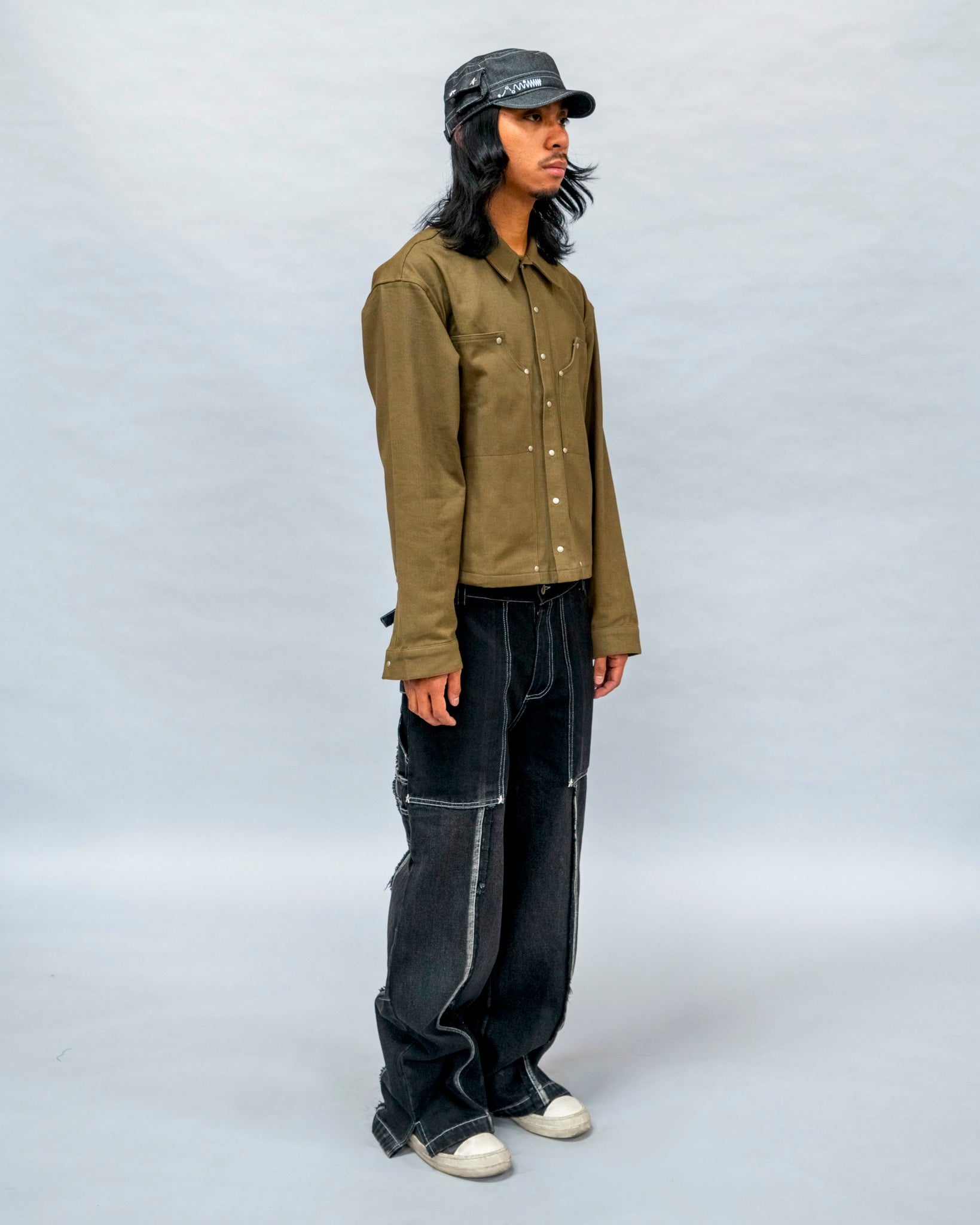 Double Knee L/S Shirt - Army Green