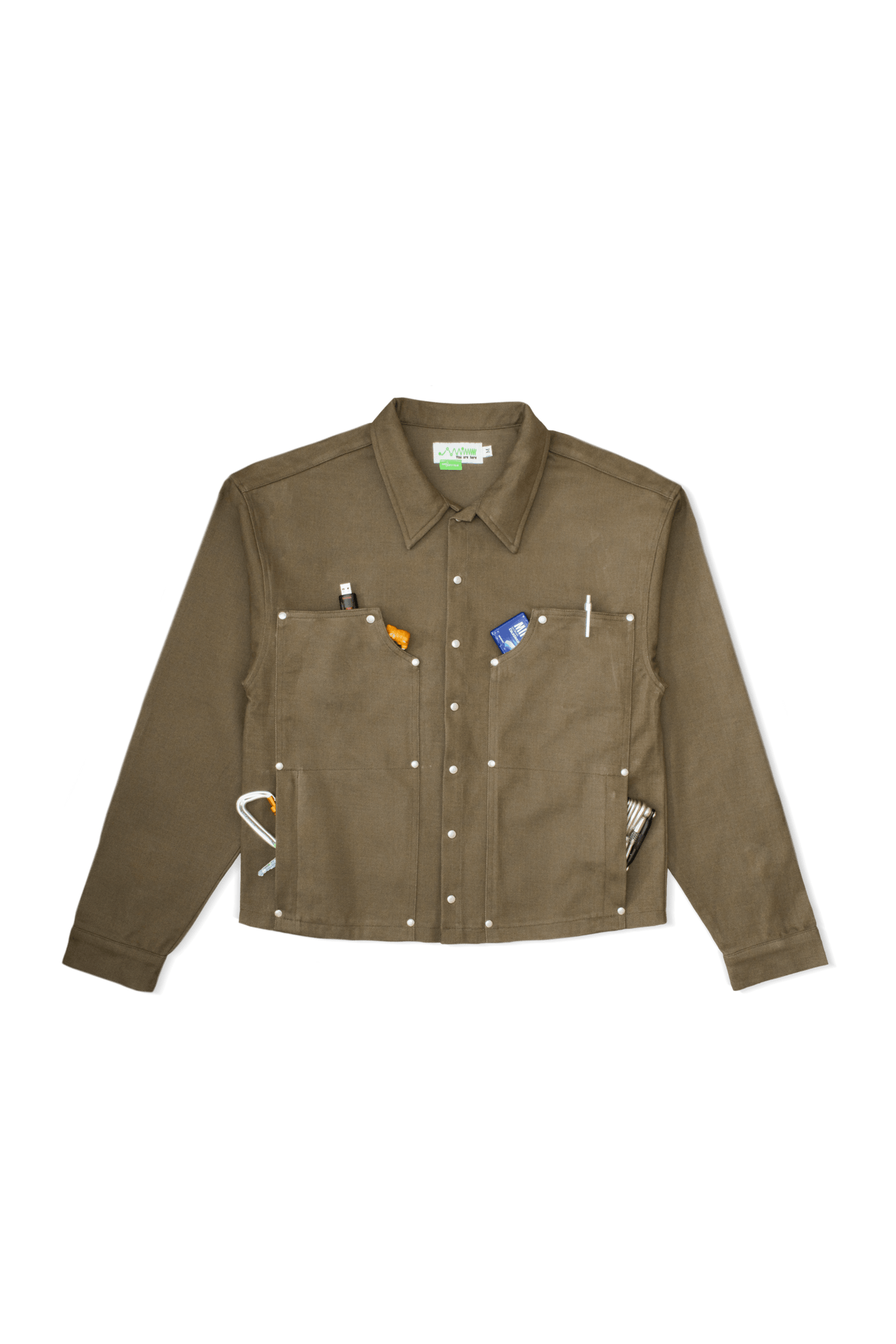 Double Knee L/S Shirt - Army Green